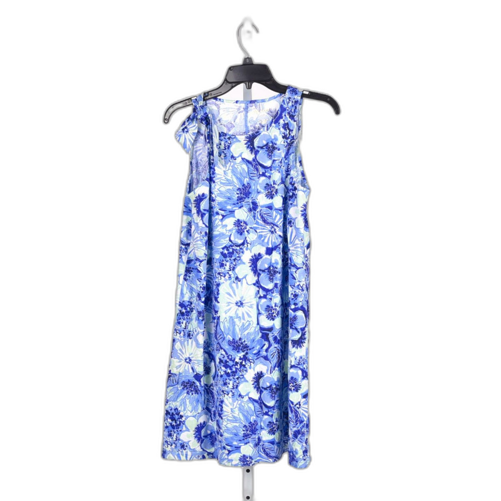 Lilly Pulitzer Luella Coastal Blue Catch N Keep Pima Preppy Tank Dress Size M